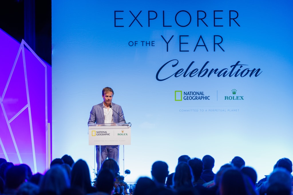 El documentalista Bertie Gregory recibió el Rolex National Geographic Explorers of the Year por su serie Secrets of the Penguins. Foto: Elman Studio/National Geographic.