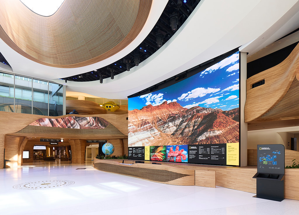 El Pabellón es la gran entrada al recién inaugurado Museum of Exploration, una puerta de acceso al extraordinario universo de National Geographic Society y un espacio diseñado para despertar el espíritu explorador que todos llevamos dentro. Foto: ©Rebecca Hale / National Geographic.