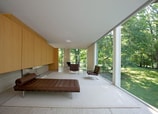 Interior de la famosa Farnsworth House, de Mies van der Rohe.