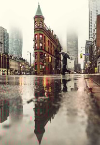 Así se ven las ciudades debajo de la lluvia