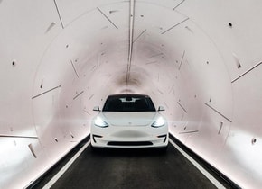 Al rededor de 70 autos eléctricos se mueven por el Vegas Loop. Foto: The Boring Co.