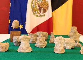 20 piezas arqueológicas mexicanas fueron recuperadas en Bélgica