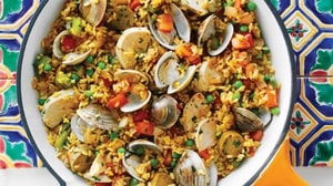 Paella con calamares