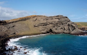 arena de playa verde