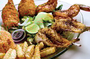 camarones empalizados