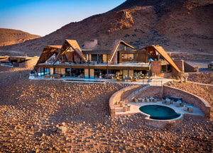 Vista área del andBeyond Sossusvlei Desert Lodge.