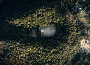 Cancha en el cráter del volcán Teoca, al sur de Ciudad de México.