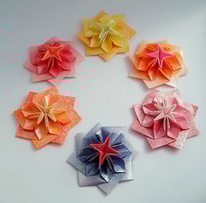flores de origami