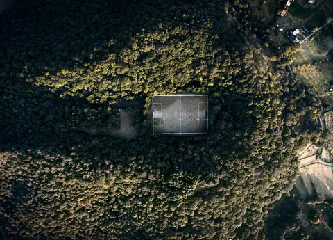 Cancha en el cráter del volcán Teoca, al sur de Ciudad de México.