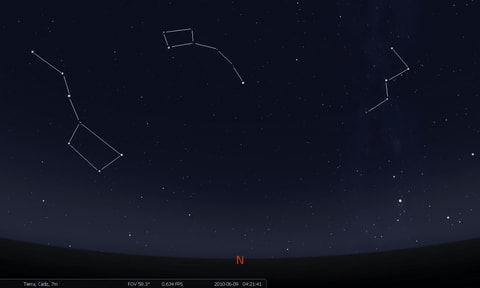 mapa de estrellas polaris